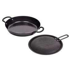 펄금속 Pearl Metal 양수 그릴팬 20cm 뚜껑 포함 레시피 포함 IH 대응 철제 라쿠킹 일본산 HB-1604