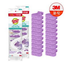 3M 향기톡톡 크린스틱 리필 (핸들별도구매) 일회용 변기청소 수세미, 베이킹소다 리필, 2개