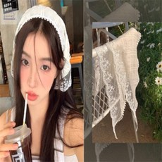 글라라네집 레이스두건 아기레이스두건