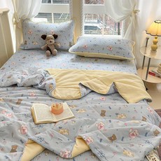 여름거즈이불 4중거즈이불 4중거즈블랭킷 거즈이불 4중거즈앞치마 모달와플블랭킷 모던하우스키즈냉감이불 인견블랭킷 4중요루거즈원단양면 모달담요 요루블랭킷 거즈면이불 3중거즈면이불, 1개, 페어리 페어 월드