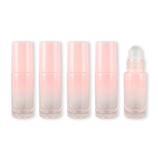 포포라운지 롤온 공병 미니 롤러볼 핑크그라데이션 휴대용 유리 케이스, 5개, 5ml