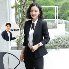 쌍문상회 지금 필요한 면접 여성 슈트세트 블랙자켓 룩 K31872EA