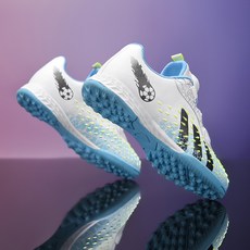 臺灣-出貨【新款熱銷】正版兒童足球鞋女12到15嵗旋轉扣碎釘小碼TF男女童免係帶學生比賽 COWC