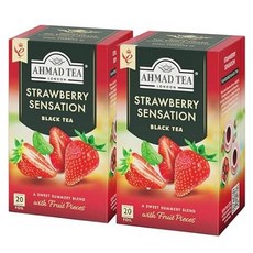 아마드티 스트로베리 딸기 홍차 티백 개별포장 2개입, 80g, 1개