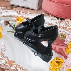 구체관절인형 신발 스트랩 힐 블랙 42cm MSD, 1개