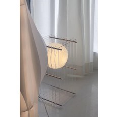 램프 아크릴 무드등 박스 플로어 대나무 독서 카페 침실, 버튼 스위치, 국내 평면 플러그, 투명 라지