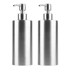 스테인래스 304재질 디스펜서 550ml 1+1, 1세트, 실버