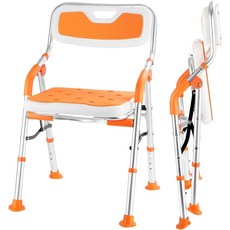 어르신 욕실 환자용 목욕 샤워 의자, 오렌지, 1개