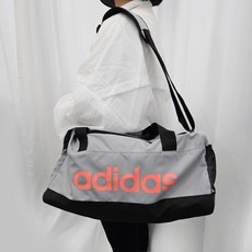 아디다스 남녀공용 더플백 운동 헬스 여행 크로스 숄더 가방, 그레이, 1개