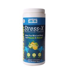 TRACE MINERALS RESEARCH Stress-X鎂粉, 檸檬酸橙, 250g, 1罐