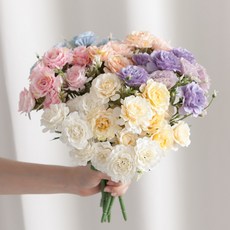 플라워트리 조화 허브 민트 오레가노 다발 33cm, 옐로우, 1개