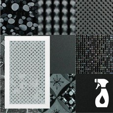 불투명 창문 시트지 사생활보호 필름 무점착 자외선차단 유리문 썬팅지, 창문필름 사선격자 3M