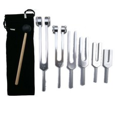 소리굽쇠 은색 악기 힐링 튜닝 망치 명상종 휴식용 명상 막대 정신, 4. 실버 4096