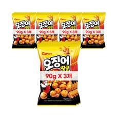 청우식품 오징어땅콩 불닭매운맛 3번들(90g x 3), 90g, 5개