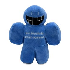 로블록스 포세이큰 캐릭터 봉제인형 후드 게임굿즈, 1개, L. 블루 블록맨, 25cm
