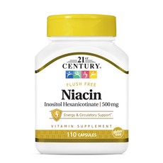 21ST CENTURY 維生素B3膠囊 500mg, 1個, 110 件