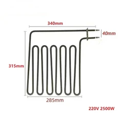 SUS304 220V 전기 히팅 엘리먼트 고온 스테인리스 스틸 튜블러 핫 에어 사우나오븐가마용, 11 220v 2500w 6U