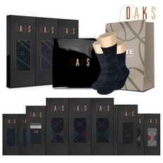[백화점 홈쇼핑 정품] 닥스 DAKS ACC 남성 중목 장목 양말 3족 선물세트 12종 택 1