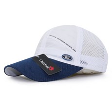 BASICM 中性款橡膠造型圖案網眼登山帽, 白色