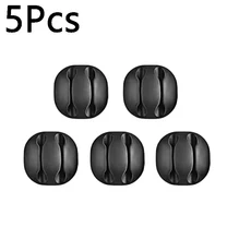 접착 케이블 클립 실리콘 정리 데스크탑 벽 충전 코드 이어폰 라인 마우스 USB 데이터 홀더, 10 C-5pcs