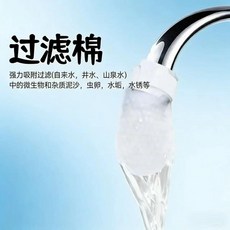 水龍頭過濾棉 防濺濾水 通用型廚房加厚過濾棉, 過濾棉1個/魔術貼紮帶1個