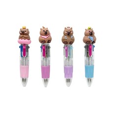 도아브 카피바라 미니 4색 볼펜 멀티펜 4개세트, 1세트, 4p