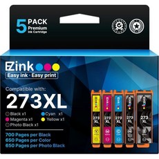 EZ Ink(Epson 273xl T273XL용 재생품 273 잉크 카트리지 교체품 XP-520 XP-600 XP-610 XP-620 XP-800 XP-810 XP-820과, E273XL-5P