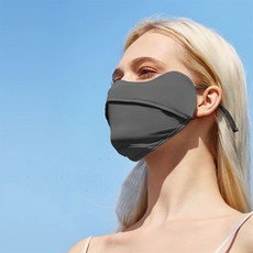 엔룸 골프 자외선 차단 마스크 쿨냉감 마스크 1+1, 블랙, 그레이, 1개