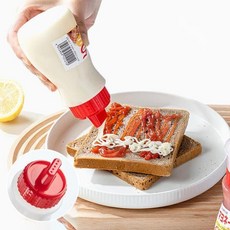 데코 소스통 마요네즈 케찹 5줄 음식 통 레드 K600, 단품, 1개