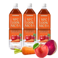 사과 비트 당근 그대로 짜낸 무첨가물 착즙 ABC주스, 1L, 3개