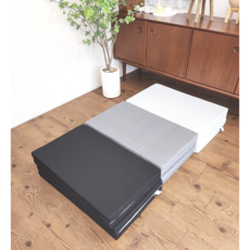 (국내산) 캠핑 접이식매트리스 차박 양면매트리스 바닥 수면매트, 블랙, 50mm