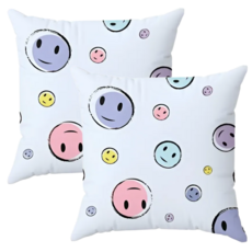 스마일 쇼파 쿠션 커버 45x45, T2763 멀티스마일, 2개