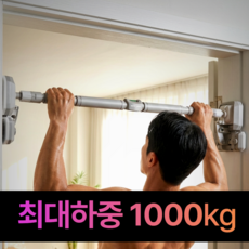 HFAC 문틀철봉 턱걸이 운동기구 가정용 실내 풀업바 홈트레이닝, 애쉬그레이