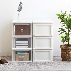 아이리스 S 슬림 서랍장, 투명, 3단