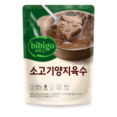 비비고 소고기양지육수, 500g, 18개