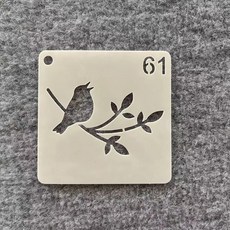 꽃 자연 동물 스텐실 도안 다회용 두꺼운 재사용, 1박스, 61