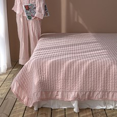 레이스 누빔 순면 패드, 핑크