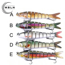 13.7cm/27g 낚시 미끼 3D 눈 트라우트 루어 실물 같은 8조인트 미노우 스윔베이트 낚시 미끼 하드 크랭크, 01 E