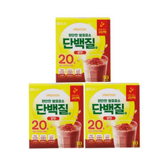 담터 편안한 발효효소 단백질밀 팥맛, 3개, 10개입, 25g