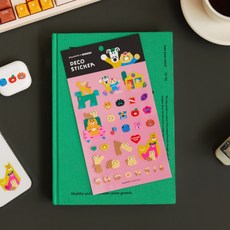 카카오프렌즈 김다예X카카오프렌즈 투명스티커 라이언&춘식이, NONE