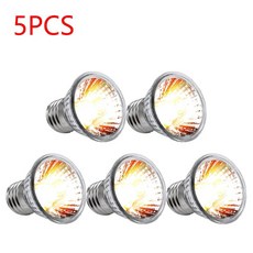 발열전구 온열 열등 1-5개 255075W UVAUVB 파충류 램프 전구 거북이 일광욕 히팅 라이트 UV 양서류용 풀 스펙트럼 썬램프, 5Pcs 75w light bulb