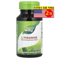 Natures Way 네이처스 웨이 L-테아닌 200mg L-Theanine, 2개, 60정