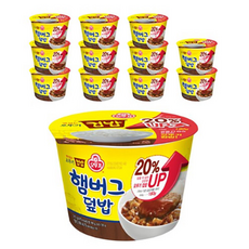 맛있는 오뚜기 컵밥 햄버그 덮밥 입, 280g, 12개