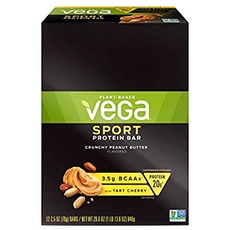 Vega 運動蛋白棒脆花生醬, 70g, 12個