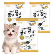 더캣츠 꽁냥꽁냥 고양이 바삭 스낵, 혼합맛(북어/연어맛), 100g, 3개