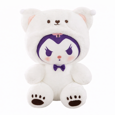캐릭터 봉제인형 25cm 귀여운 인형 애착인형 선물용, 화이트 쿠로미