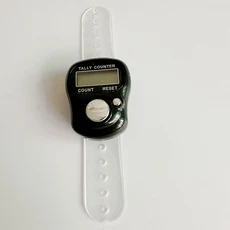 6 자리 손가락 카운터 핸드 헬드 전자 카운터 링 링 타스 비트 카운터 시간 디스플레이 LED 디지털 탈리 카운터, 검은색