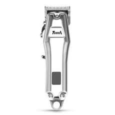 途邇斯理髮器 精鋼刀頭 充插兩用 電動理髮器 專業家用理髮工具, 靚銀色, 至尊版【海綿+模型+4剪刀+刀頭】