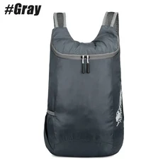 1PCS 경량 Packable 배낭 - 접이식 소형 여행용 방수 백, 07 gray