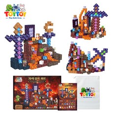토이토이 프리미엄 크래프트 자석블록 365개 세트 + 캐릭터 5개, 1세트, 지옥 블록